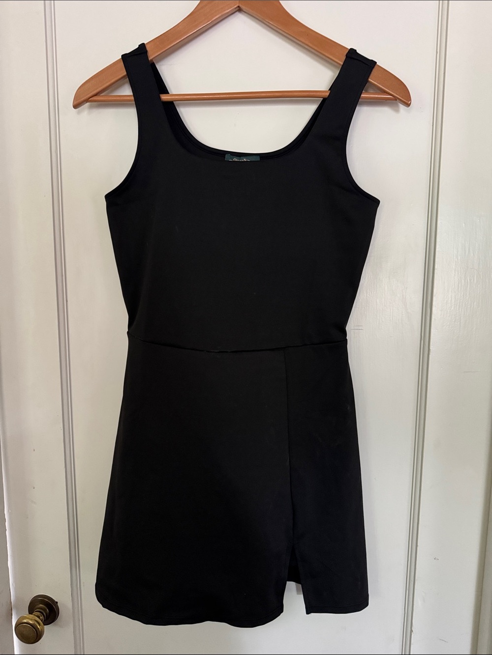 Sleek Black Mini Tank Dress